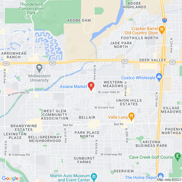 Shady Deal Tree Care Services location map: 4410 W Union Hills Dr STE 7-127, Glendale, AZ