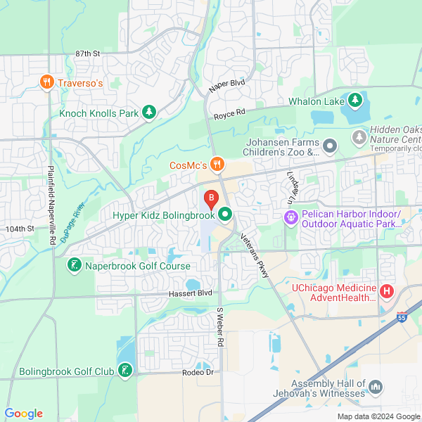 JW Aviation location map: 130 S Clow International Pkwy B, Bolingbrook, Illinois